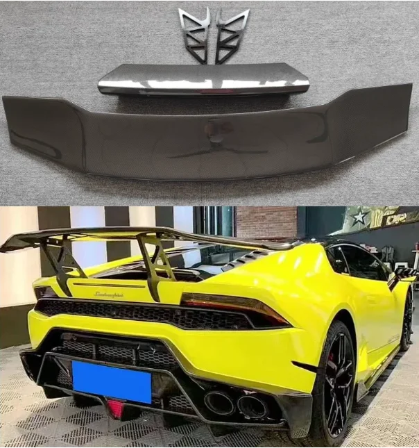 FRP/настоящее кованое углеродное волокно, заднее крыло автомобиля, спойлер для багажника для Lamborghini Huracan LP580 LP610 2014-2020 DMC Body Kit
