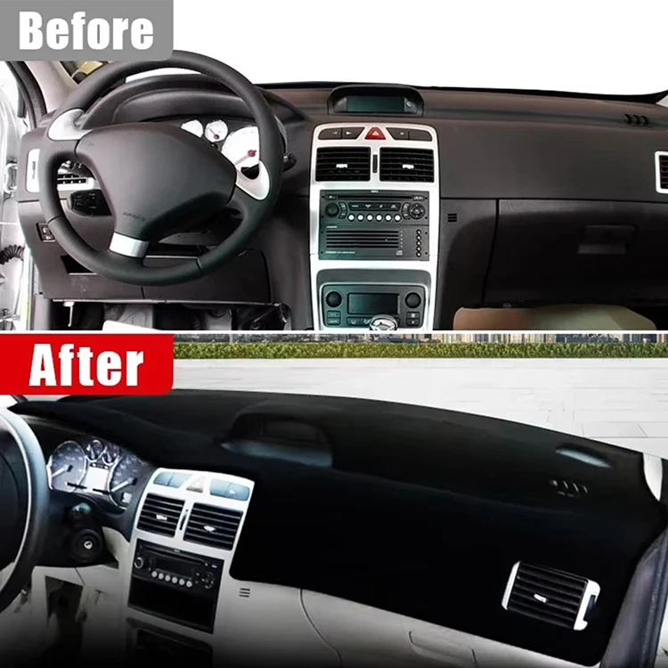 Car Dashboard Cover Pad For 2002---2008 Peugeot 307 ,307SW/CC Sunshade Protector Anti-UV Dash Mats Non-slip Pads Interior Acces
