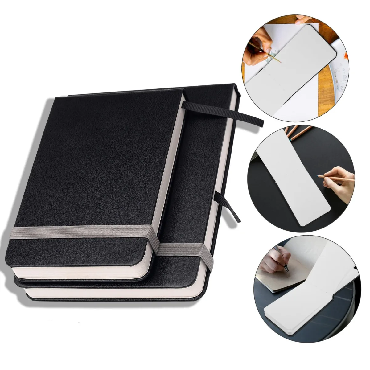 Szkicownik z papieru akwarelowego, z elastycznym paskiem pędzel do akwareli, notatnik podróżny dla malarzy artykuły papiernicze