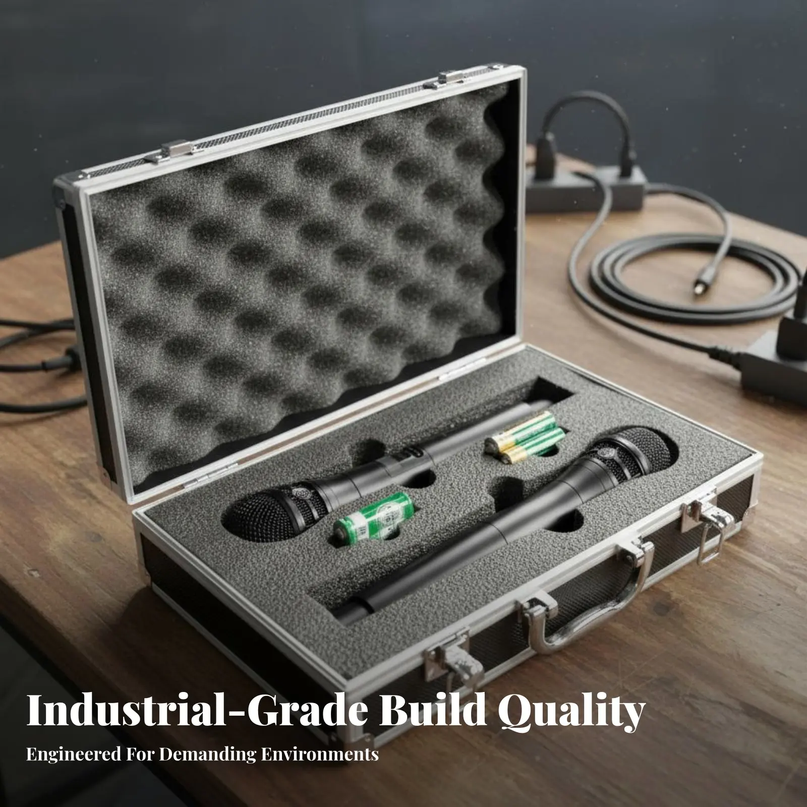 

Wireless Audio Device Protective Case Shockproof Safeguarding Case with Foam Insert Locking Foam Briefcase Shock & Collision