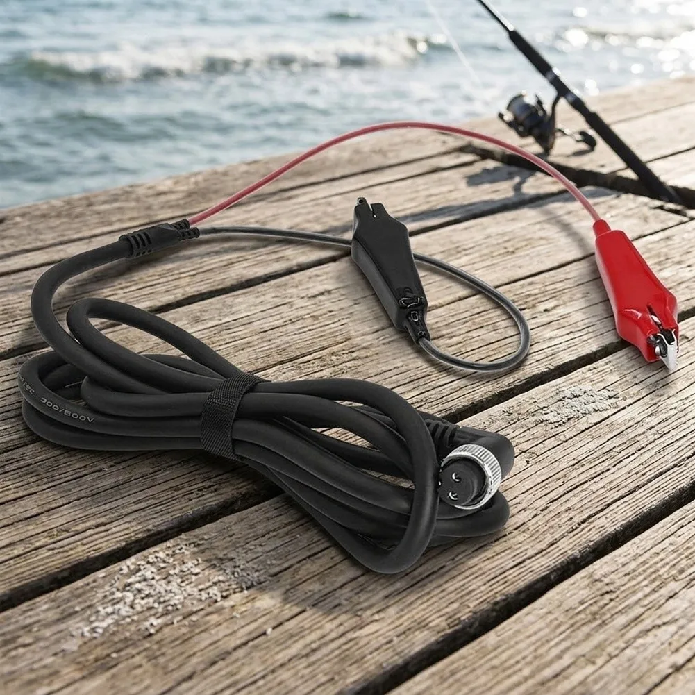 2m or 2.5m 90 Degree Bent Power Cable for Electric Fishing Reels Pure Copper Conductors Reinforced Flexibility