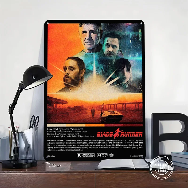 Blade Runner 2049 Movie Printed Poster Customized Retro Wall Art Vintage Metal Tin Signs for Decoration Home Decor Items House