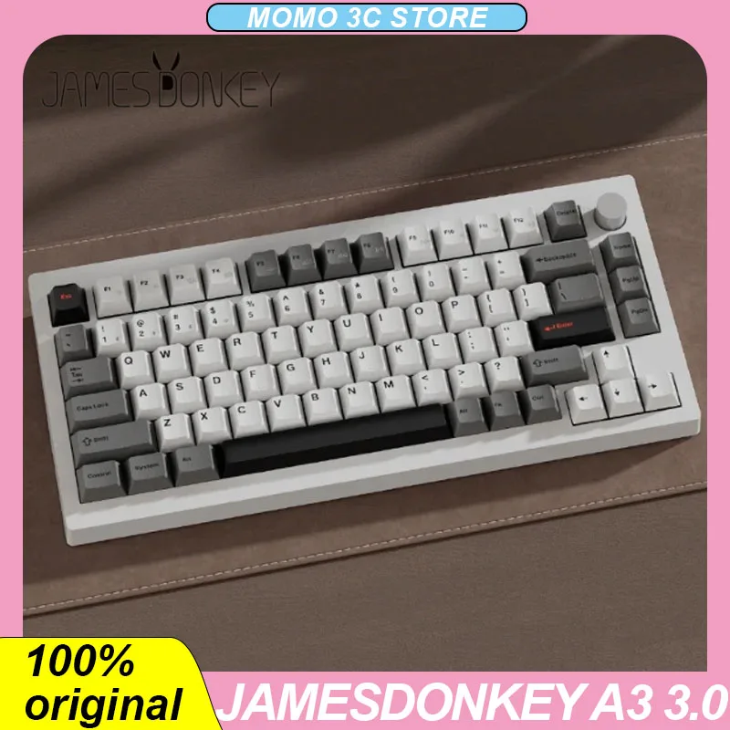 

James Donkey A3 3.0 Wireless Mechanical Keyboard 3Mode Hot Plug RGB Multi Functional Knob Customized PC Gaming Keyboards Laotop