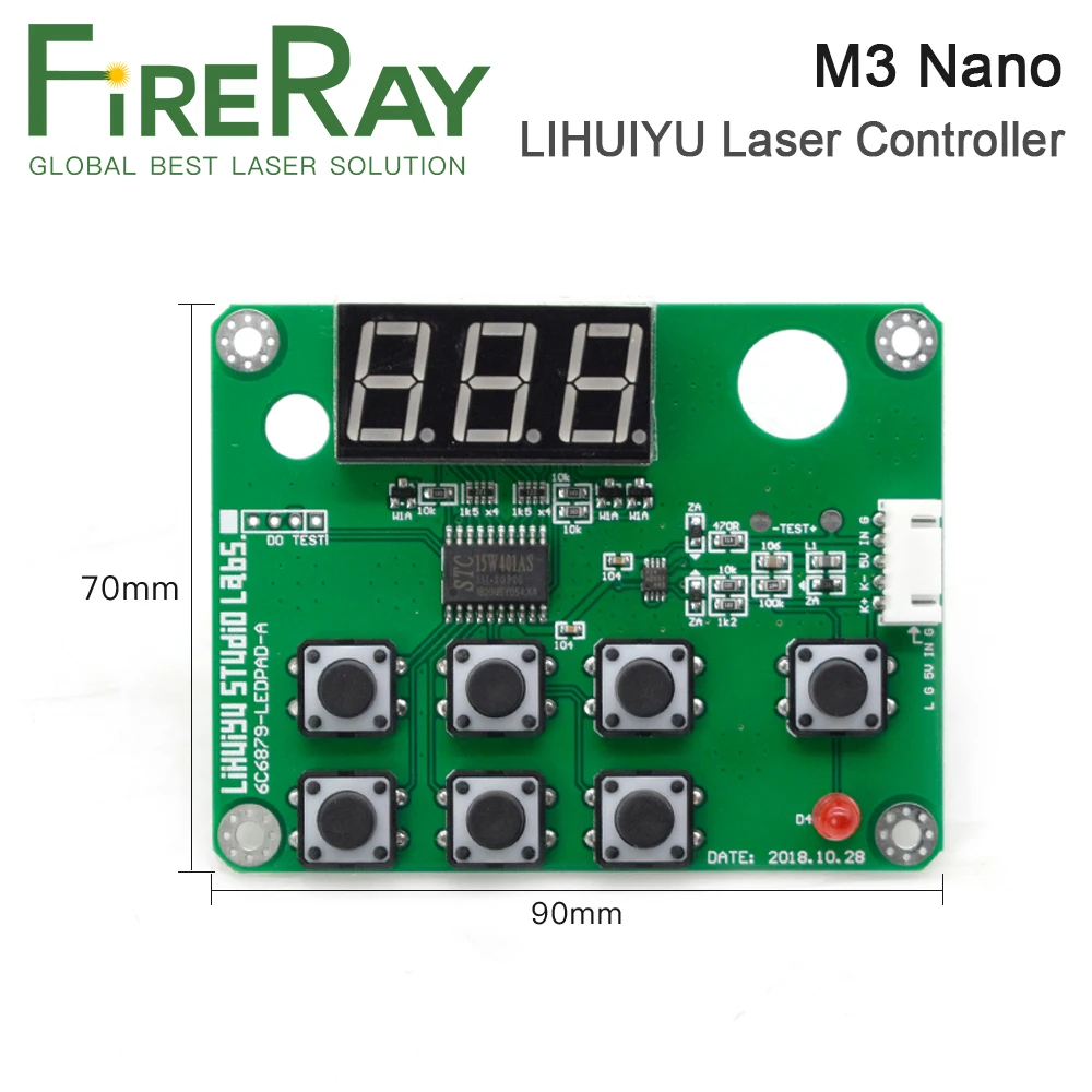 FireRay LIHUIYU M3 Nano Laser Controller Mother Main Board Control Panel Dongle B System for Co2 Engraver Cutter K40