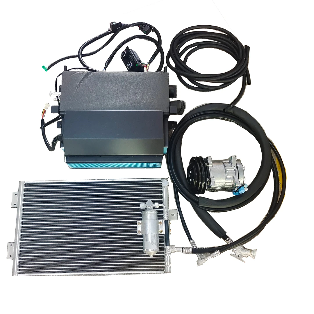 New 12v /24V Air Conditioning System for Excavator Wheel Loader   Air Conditioner Backhoe Engineer   Machinery HVAC