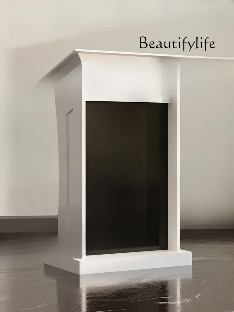 Light luxury acrylic podium welcome host desk reception multi-color conference commercial speech simple