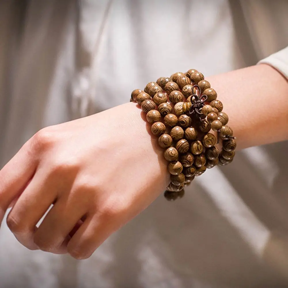 Special Hot Sale Bangle Jewelry Wenge Beads Wooden Buddha Mala Bracelet Rosary Prayer Beads