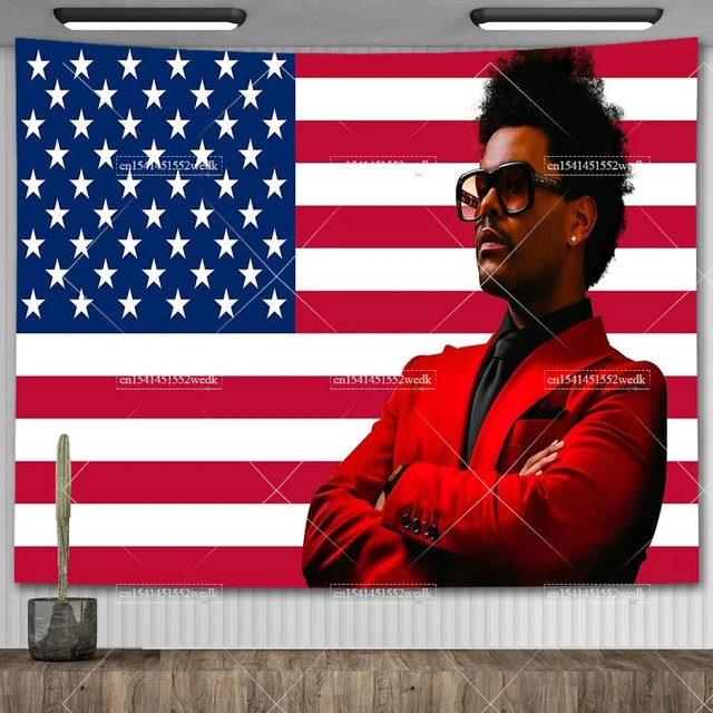 The Weeknd USA Flags America Tapestry Wall Hanging Aesthetic Bedroom Decoration College Dorm Flags Banners Party Backdrops AliExpress 15