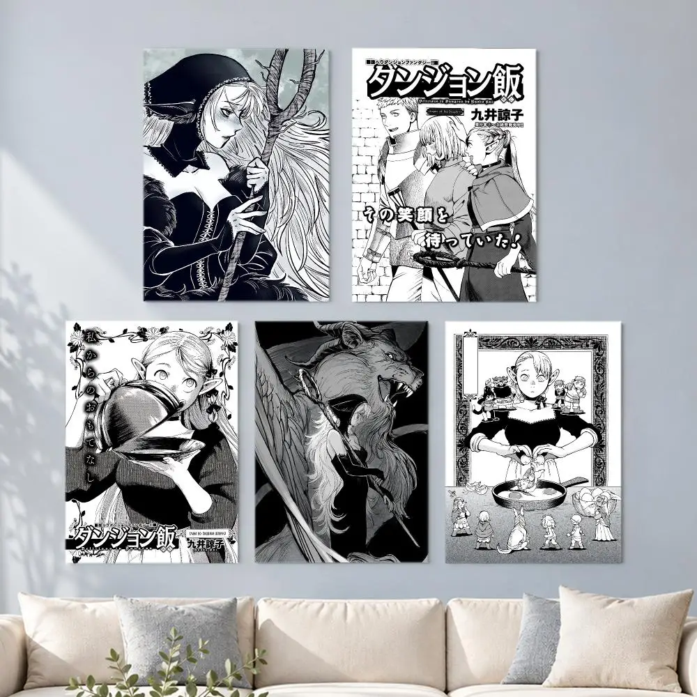 anime Dungeon Meshi Poster HD Poster Printing Self Adhesive Poster for Living Room Bedrooms Home Decor Gift