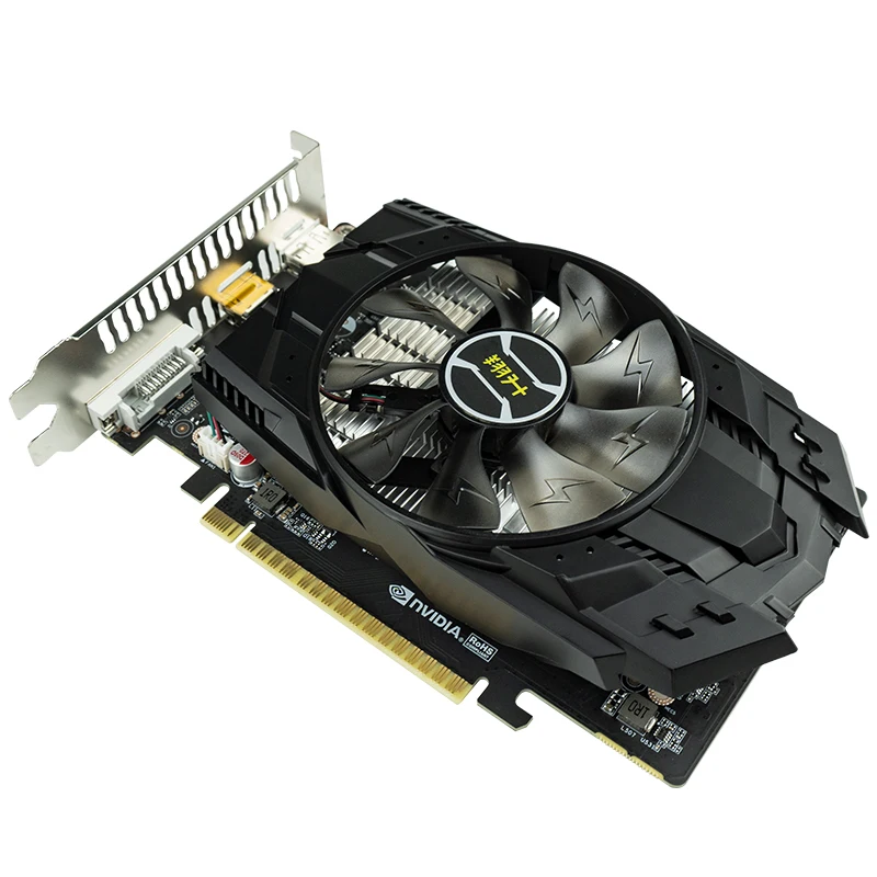 ASL-tarjeta gráfica para videojuegos NVIDIA GeForce GTX 1050 Ti, 4GB, GDDR5, 128 bits, PCI-E 3,0, 6 pines, HDMI, compatible con DP DVI para PC