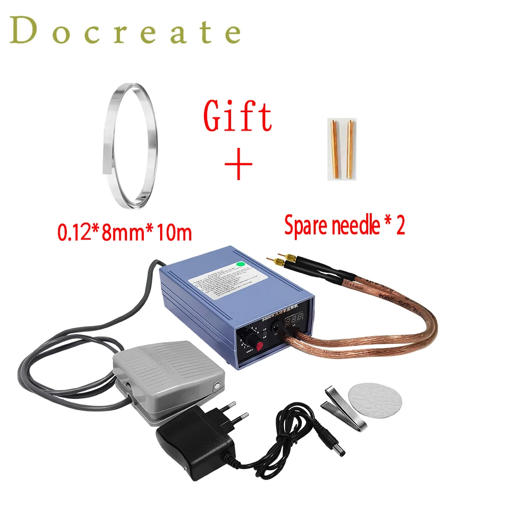 Docreate 5000W  Mini Spot Welder Machine DIY Kit 18650 Battery Pack Welding Tools Portable WeldingPen 0.15MM Nickel Strip