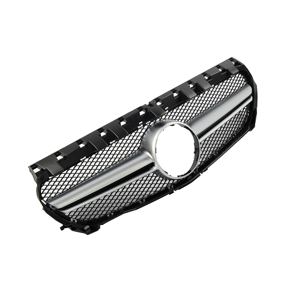 Chrome Silver AMG Style Front Bumper Grille For Mercedes Benz CLA-Class W117 2013-2019 CLA180 CLA200 CLA45 Front Grill Black