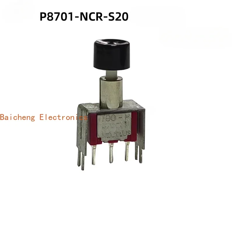 10PCS Button switch P8701-NCQ-S20 3-pin 1A125V with bracket P8701 reset button