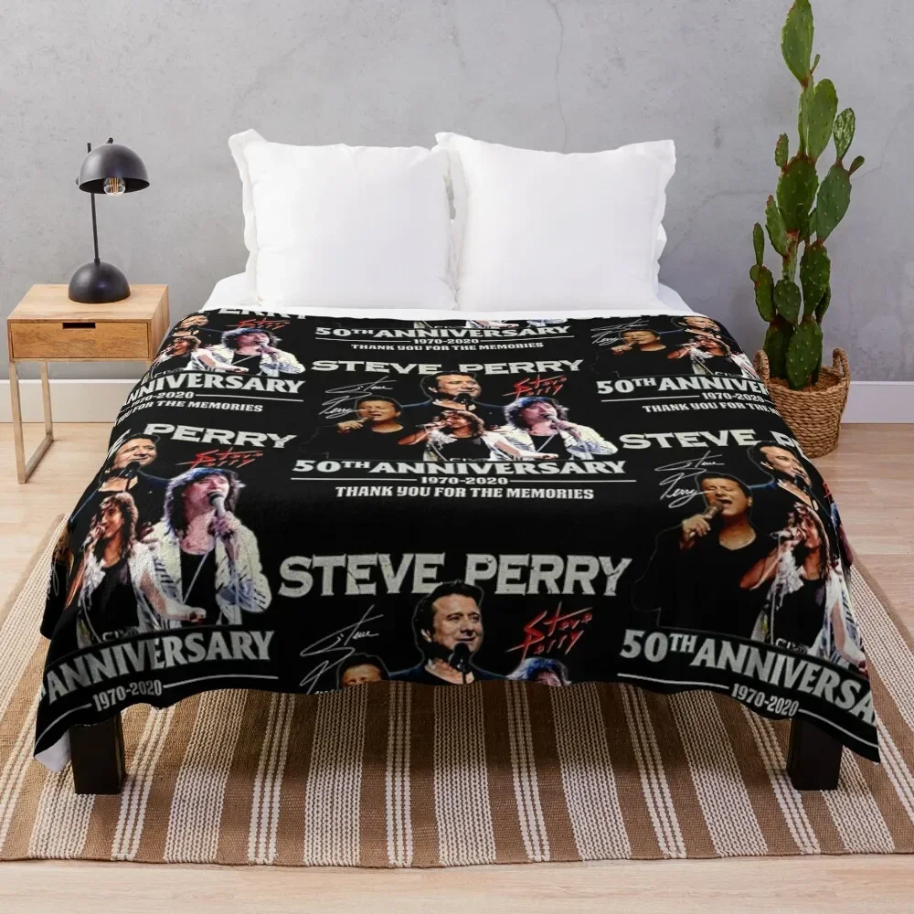 

Steve-Perry-50th-anniversary-1970-2020-thank-you-for-the-memories Throw Blanket Hairy Tourist Blankets