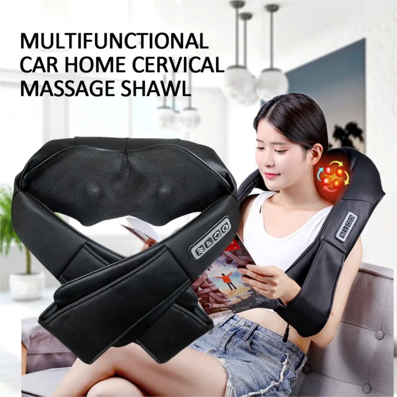 

U Shape Electrical Shiatsu Back Neck Shoulder Body Massager Infrared Heated Kneading Car/Home Massagem