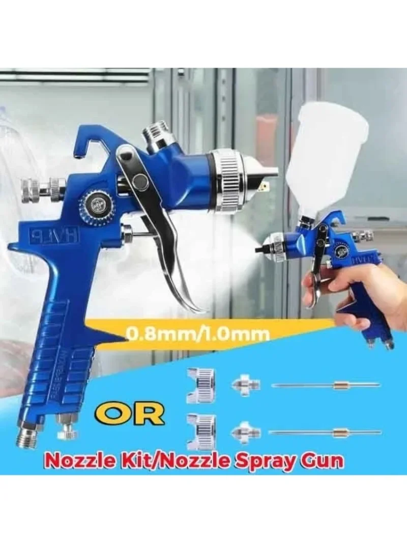 1pcs Professional 1.0MM Nozzle H-2000 Mini Air Paint Spray Guns Airbrush HVLP Spray Gun Airbrush Power Tools for Car Painting