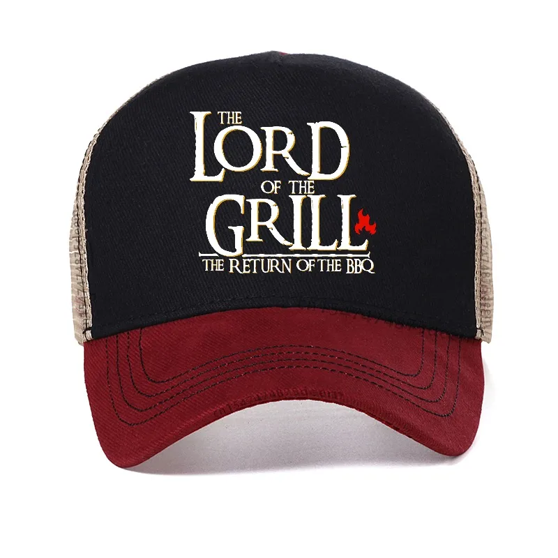Lord Of The Grill The Return Of The Bbq man Baseball Cap Funny Male Mesh breathable Trucker Hat