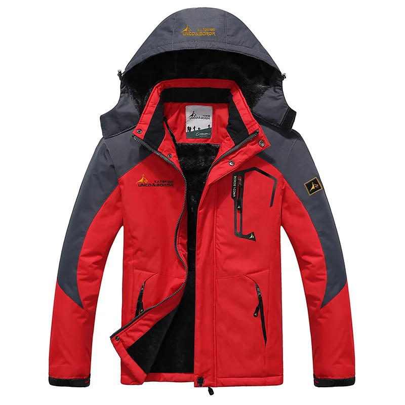 Imagem -02 - Inverno Caminhadas Impermeável Fleece Jacket Homens Mulheres Grosso Quente à Prova de Vento Parkas Cabolsa Grande Tamanho 6xl Outdoor Camping Escalada Roupas