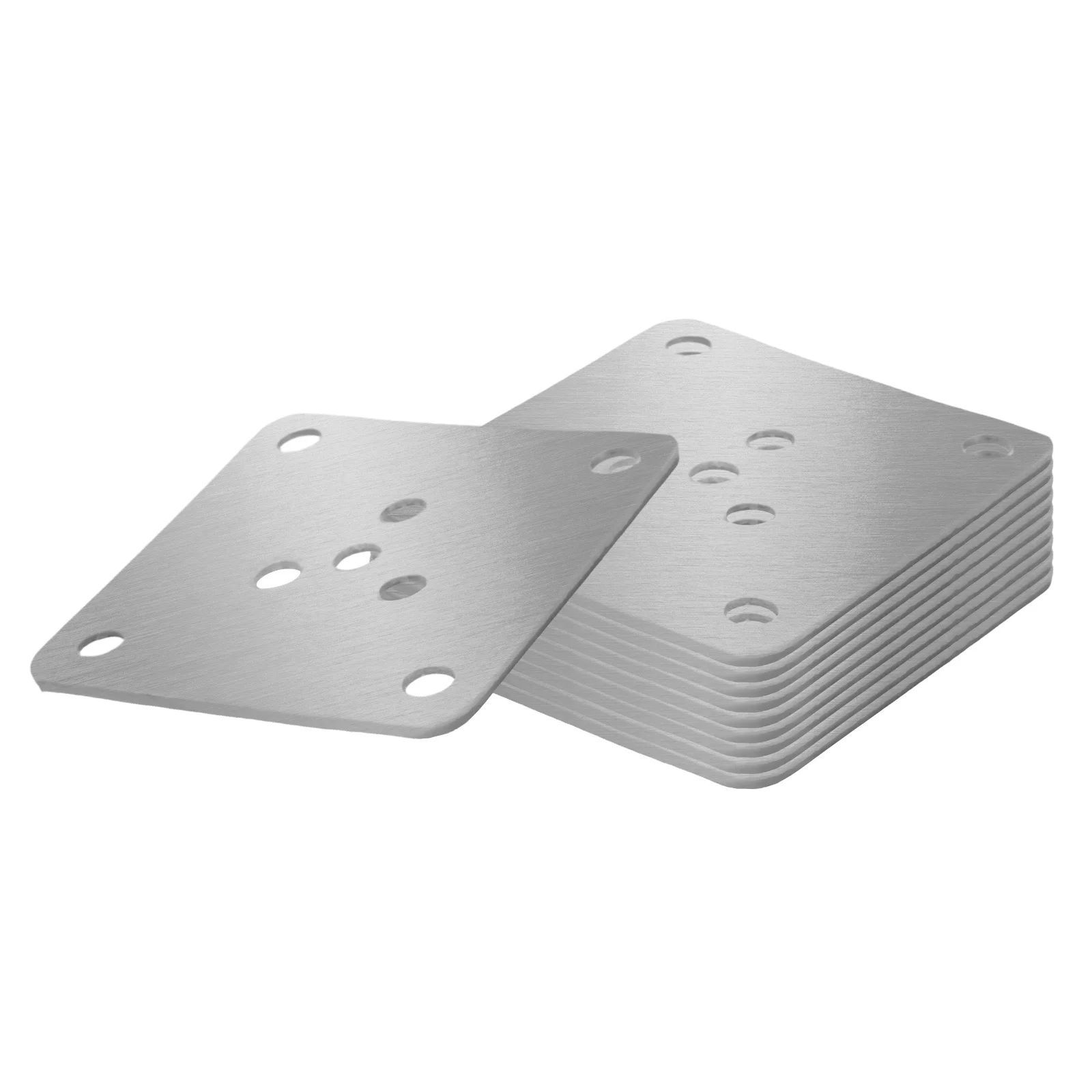 

10Pcs Sofa Foot Pad Plate 2.36x2.36 Inch Metal Bracket for Table Couch Bed Leg Support Fixing Hardware Stable Floor Protection