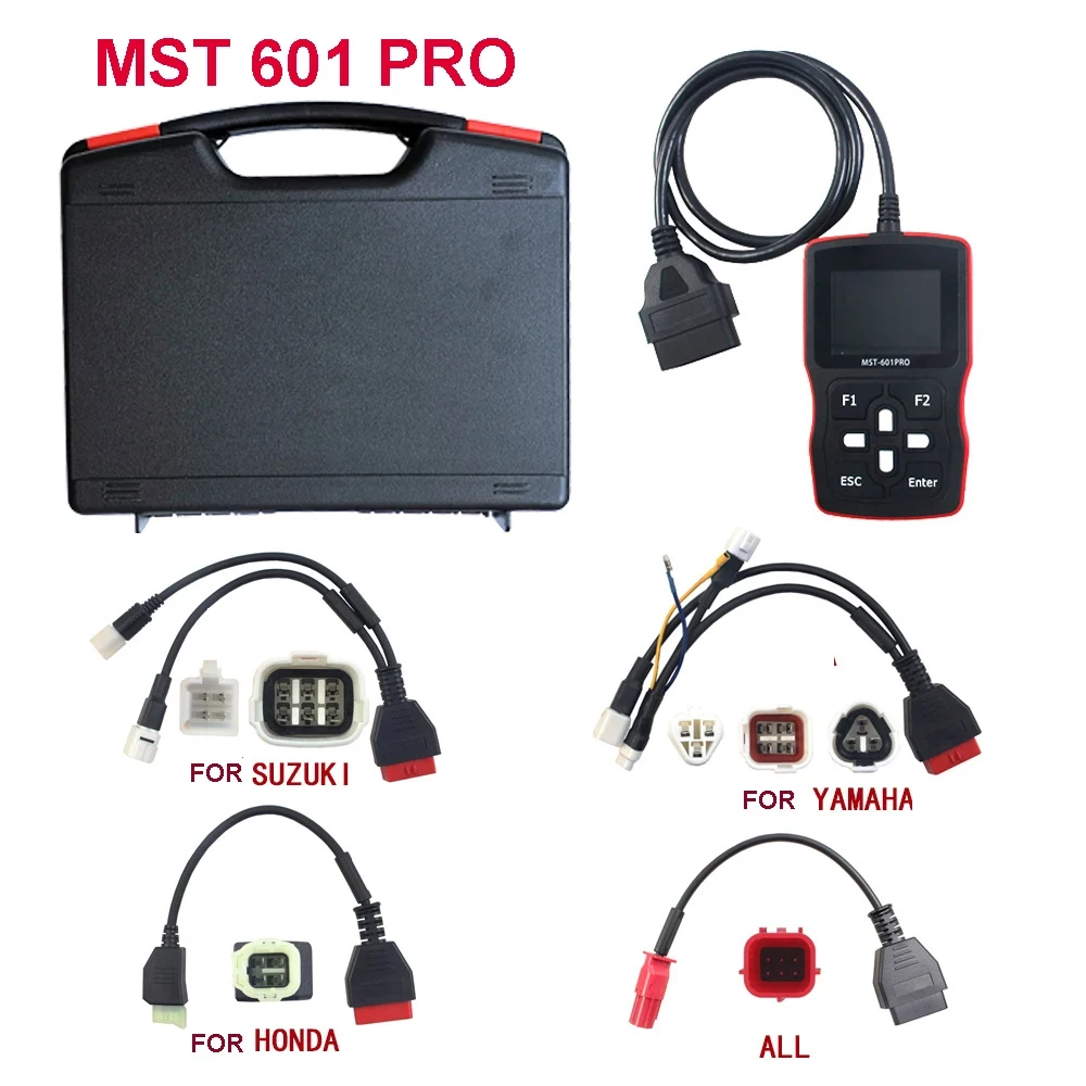 MST 601 PRO 6IN1 Motorcycle Scanner OBD2 Code Reader Automotive Diagnostic Tool Fit for Suzuki for Honda for Yamaha MST-601 Pro