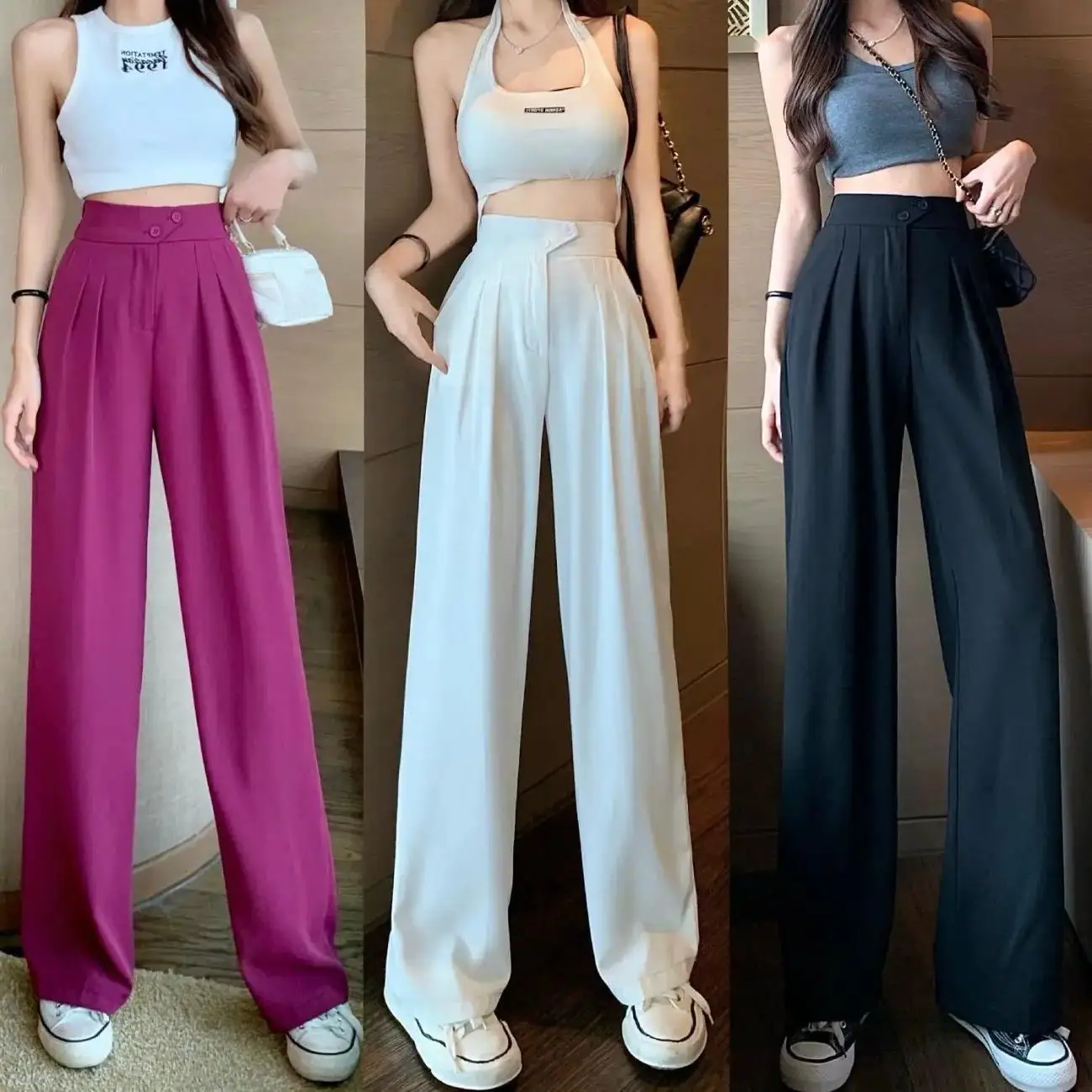 Damen hose gute Qualität Herbst/Winter weitb einige Hose Knopf fliegen Damen hose billig Verkauf Drops hipping zbba91