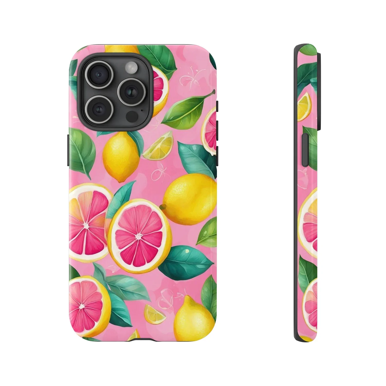 Cute Fruit Lemon Tough Case For Iphone 16 15 14 13 12 11 Pro Max 13Mini 12Mini XSMAX XR X 7 8 Plus