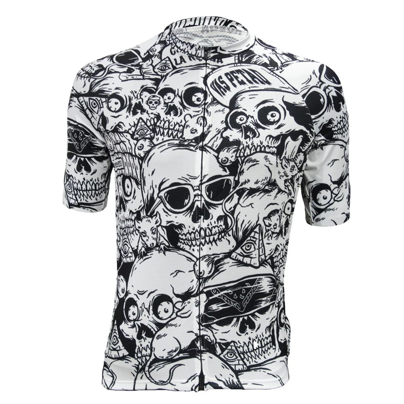 Men's Summer Cycling Jersey Skull Bike Clothing Bicycle Wear Short Sleeve Customizable Arbitrary Choice