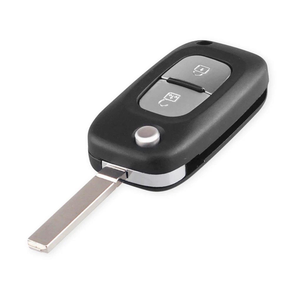 Dandkey capa de controle remoto para renault, controle remoto com 3 botões dobrável para renault fluence clio megane kangoo modus fob capa em branco