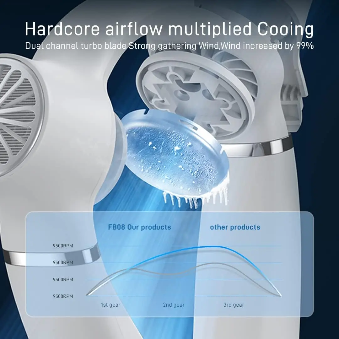 넥밴드 에어컨 팬 USB 휴대용 소형 충전 야외 학생 반도체