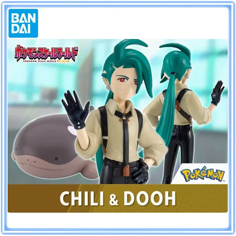 

Original Bandai Scale World Pokemon Chili and Dooh Paldea Region Shokugan Anime Action Figure Model Collectible Toys