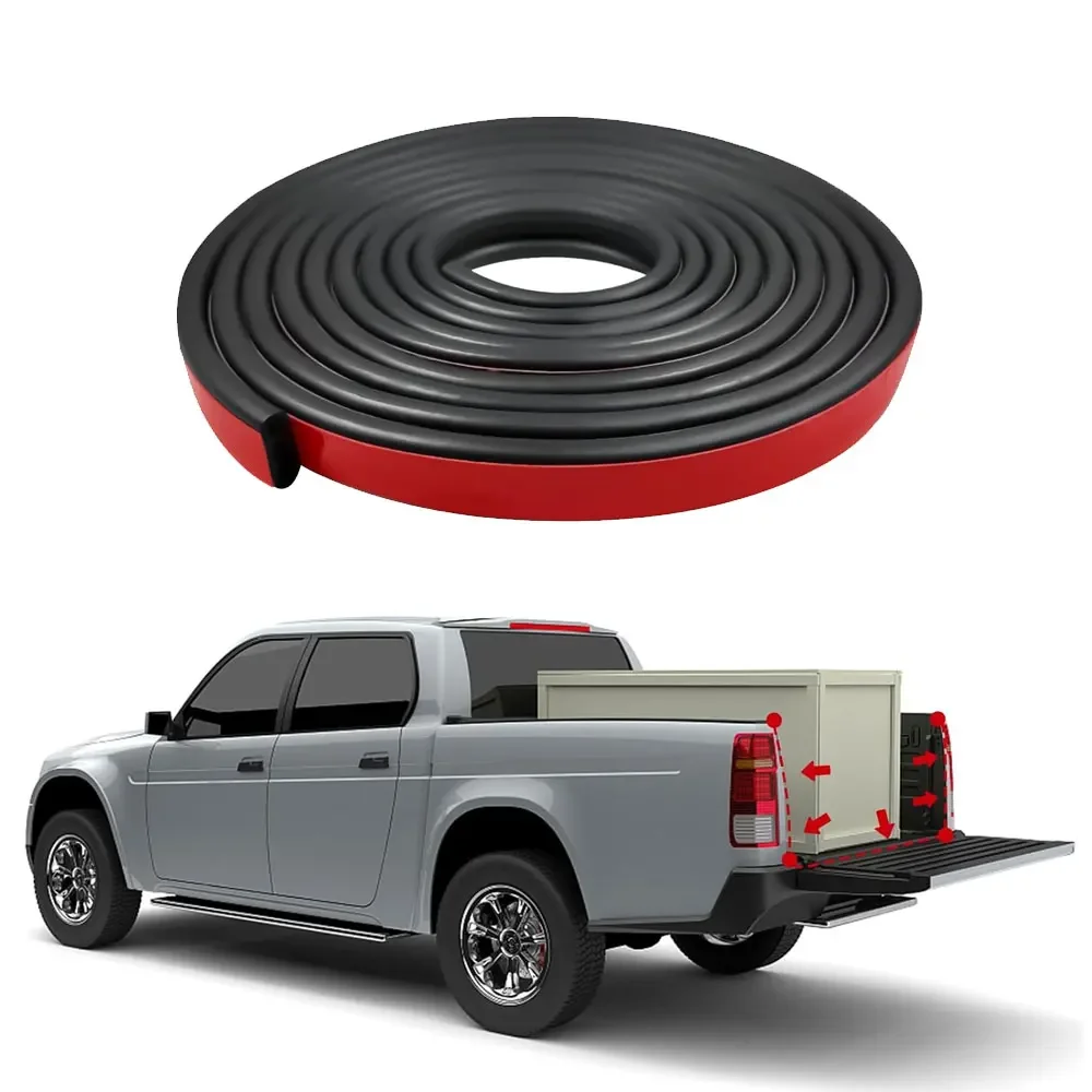 

1.5m Truck Tailgate Protector Guard Double Bulb Seal Strip Anti-Scratch Weather Strip Waterproof Soundproof Sealing Strips