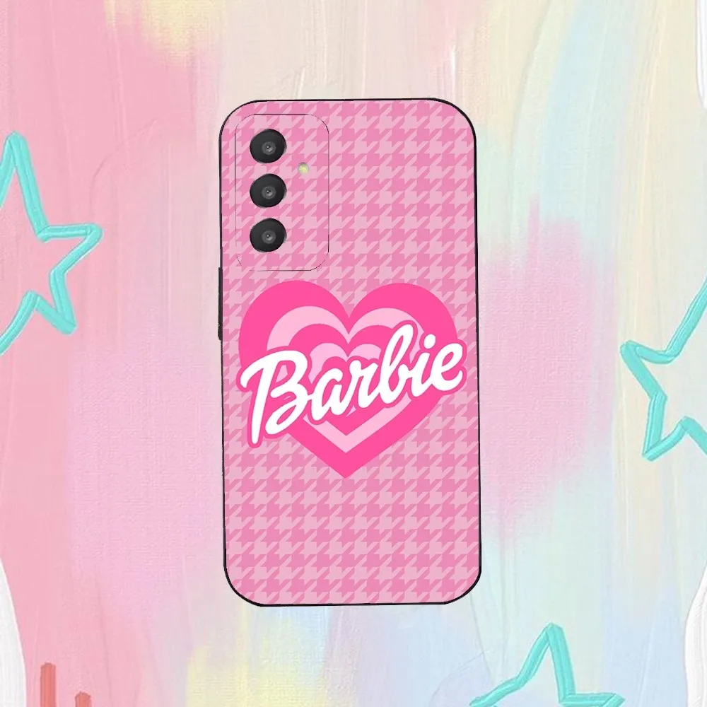 B-Barbie Girl Pink Phone Case For Samsung Galaxy A52 A12 A51 S21 Edge S22ULTRA S23 S20LITE Plus Ultra Black Cover