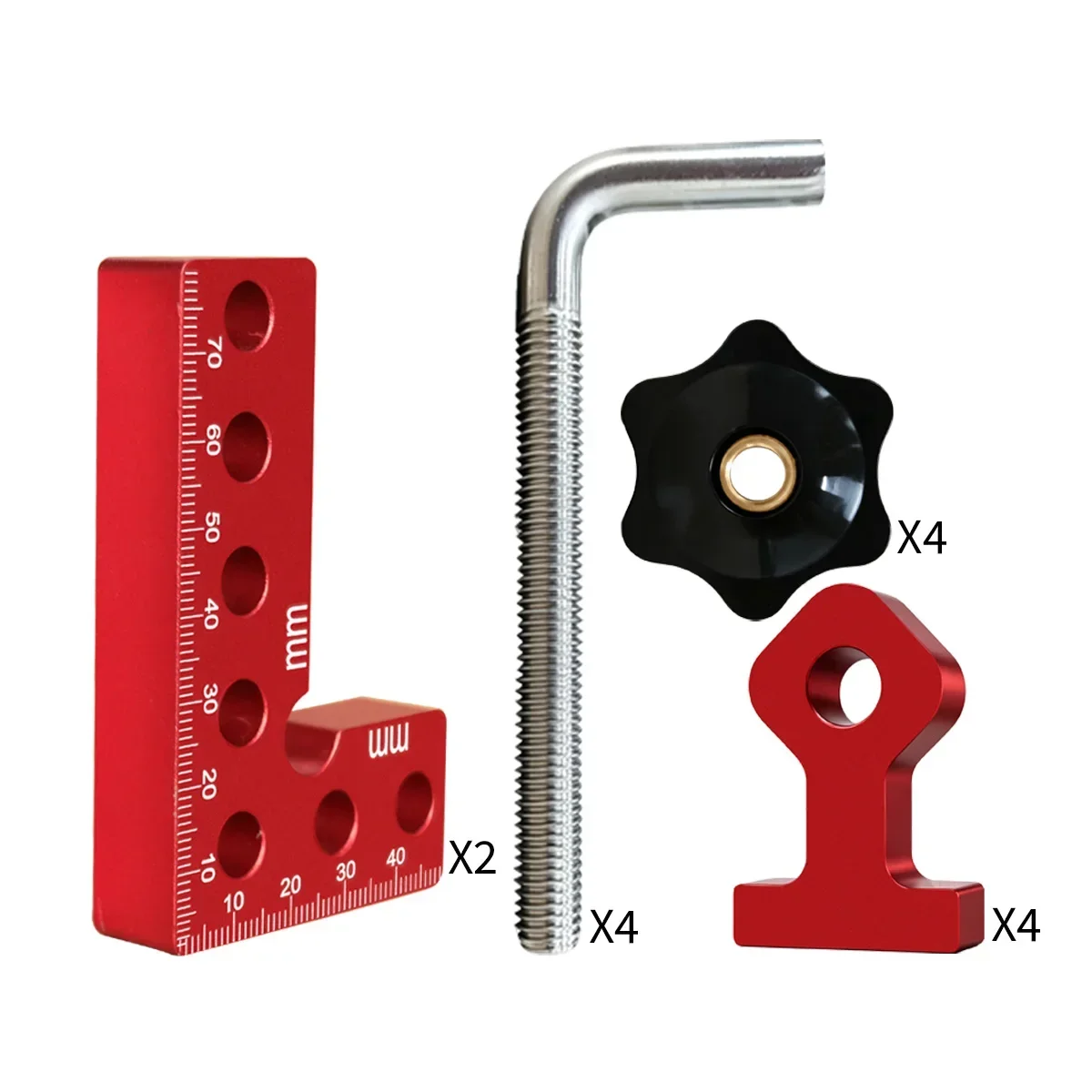 Aluminiumlegierung 90-Grad-Winkel-Fixiervorrichtung für Holzarbeiten zum Verbinden von Schrankrahmen, Möbelmontage und DIY-Projekten – Detail 8