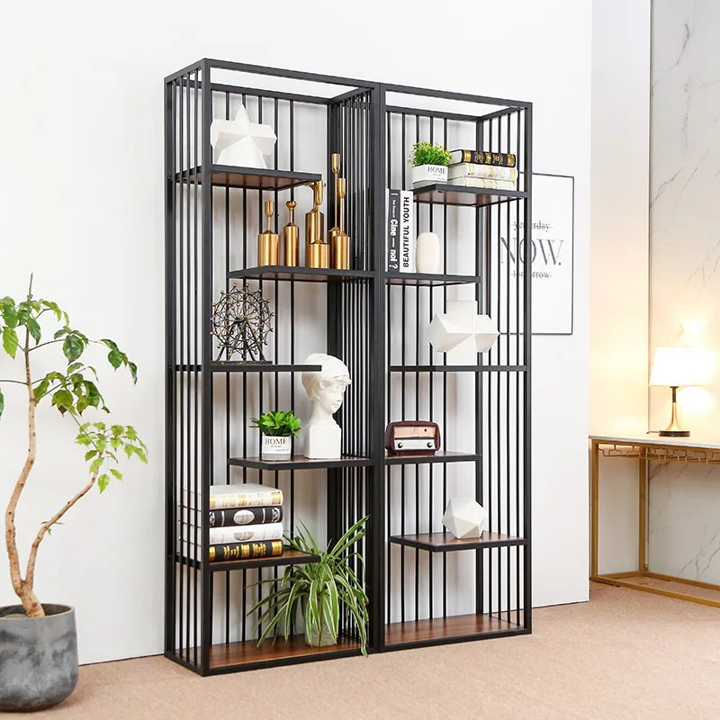 Customized Nordic Gold Luxury Shelves Floor to floor bookshelves Multi layer storage shelves Storage shelves Office