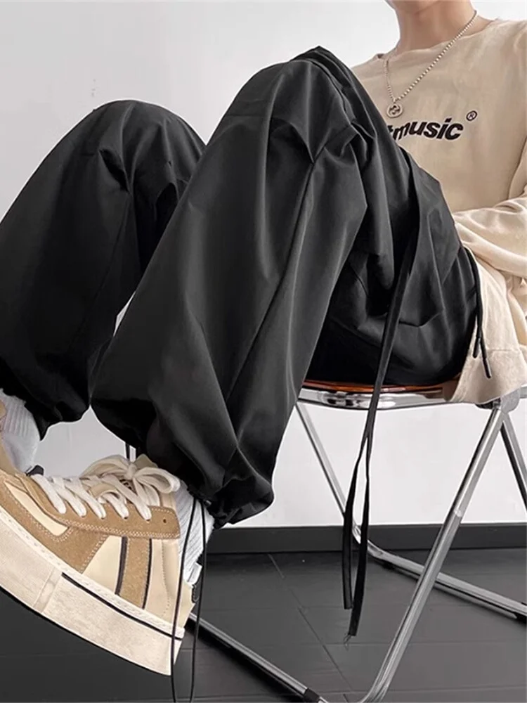 

Japanese Sle Men's Spring Autumn Large Size Workwear Pants American High Street Casual Trousers Trendy Loose Cuffed Lantern...