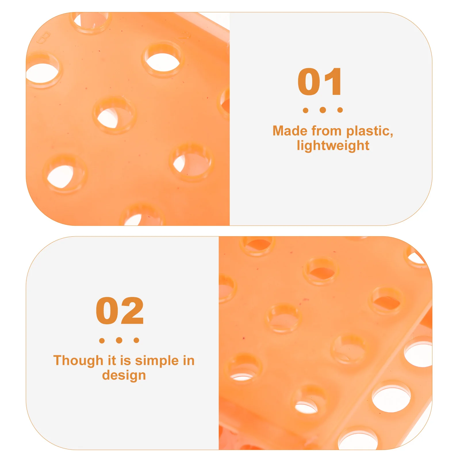 

2Pcs Tube Rack Lightweight Plastic Holder Thickened Design for Microcentrifuge Tube Storage Laboratory