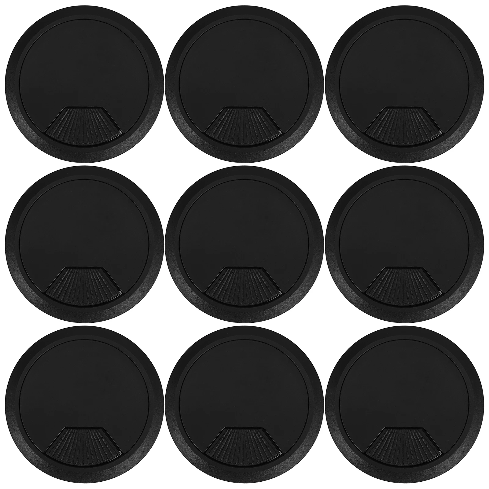 

9 Pcs Cable Gland 60mm Desk Hole Cord Grommets Computer Countertop Cover Abs Office Conference Table Drywall Electric Sleeve