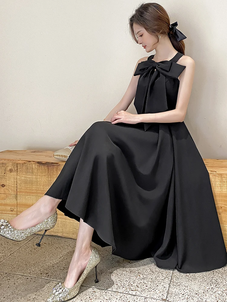 

Элегантное вечернее платье Ele Bla для женщин: роскошное, высококачественное, средней длины, А-силуэт, юбка-миди