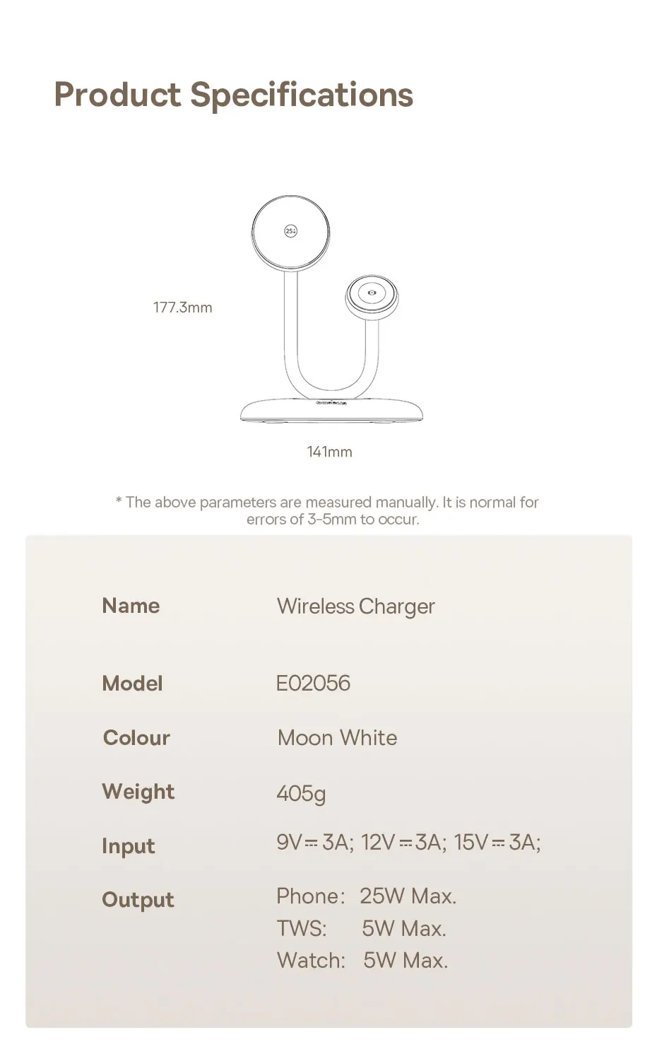 Baseus 3-in-1 Qi2 Magnetic Wireless Charger Stand 25W