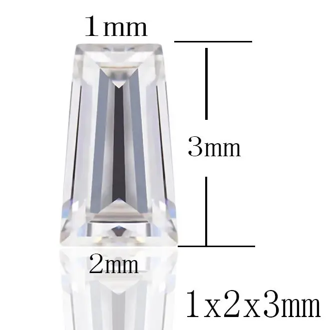 Small Size Stones Trapezoid Cut D Color VVS1 With GRA Certificated Super White Moissanite Pass diamond Test  for DIY Design