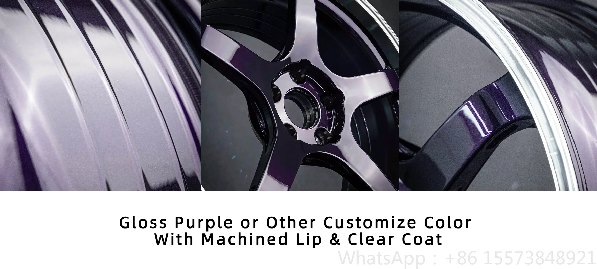 Gloss Purple Monoblock Structure Forged Custom Aluminum Alloy Wheel 17inch 18inch 19inch 20inch 5x100 5x105 5x110 5x114.3 5x120