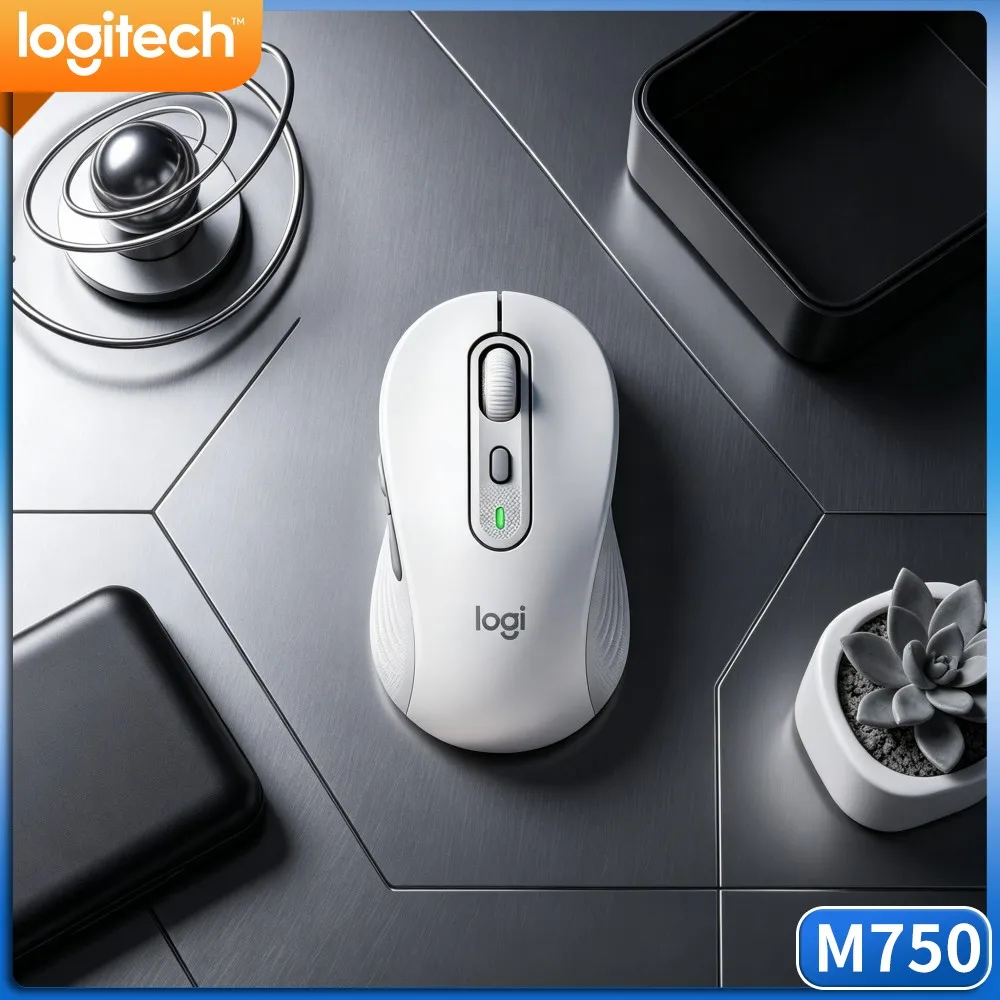 Silent M750 Wireless Mouse 4000 Adjustable DPI Dual Connection Recycled Eco Body Work Desk Practical Pick