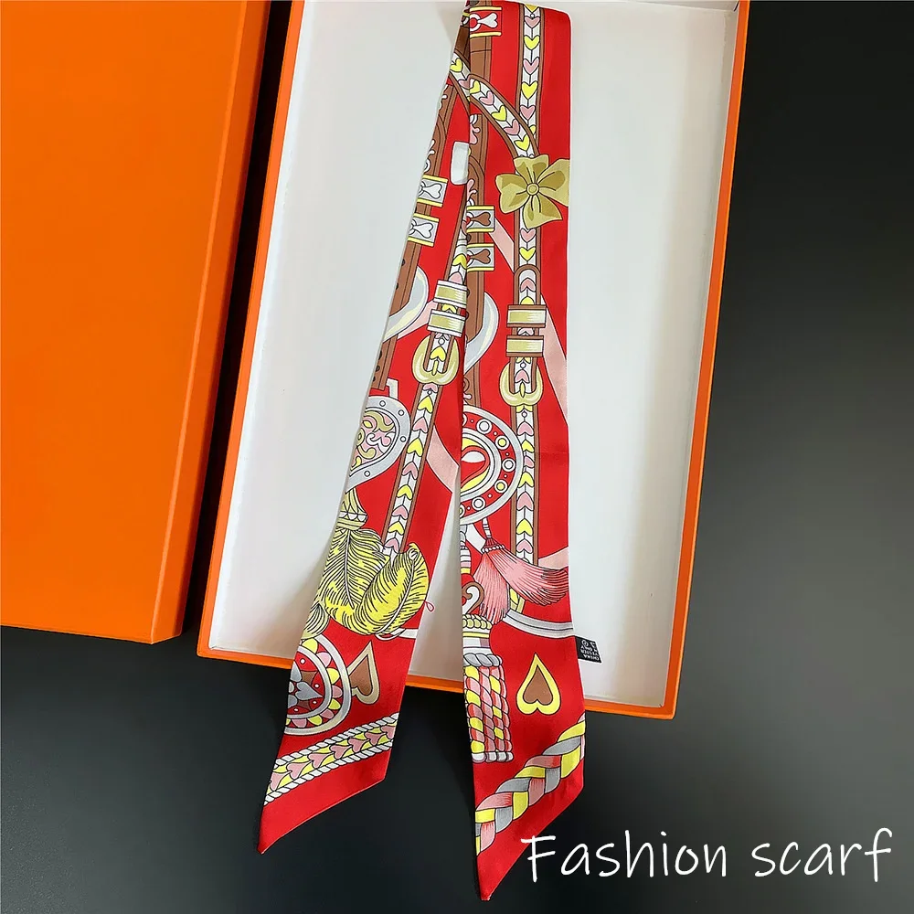 

Корейская универсальная цепочка с кисточкой, высококачественная саржевая шелковая лента из шелковицы, обертка и переплетная лента с ручкой для сумки, небольшой шарф