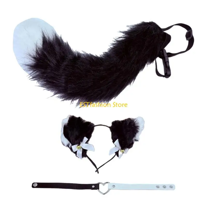 y5gc foxes jackband tail cats cats ear ear beadband tail halloween cosplay party cats coled accessories chil adul