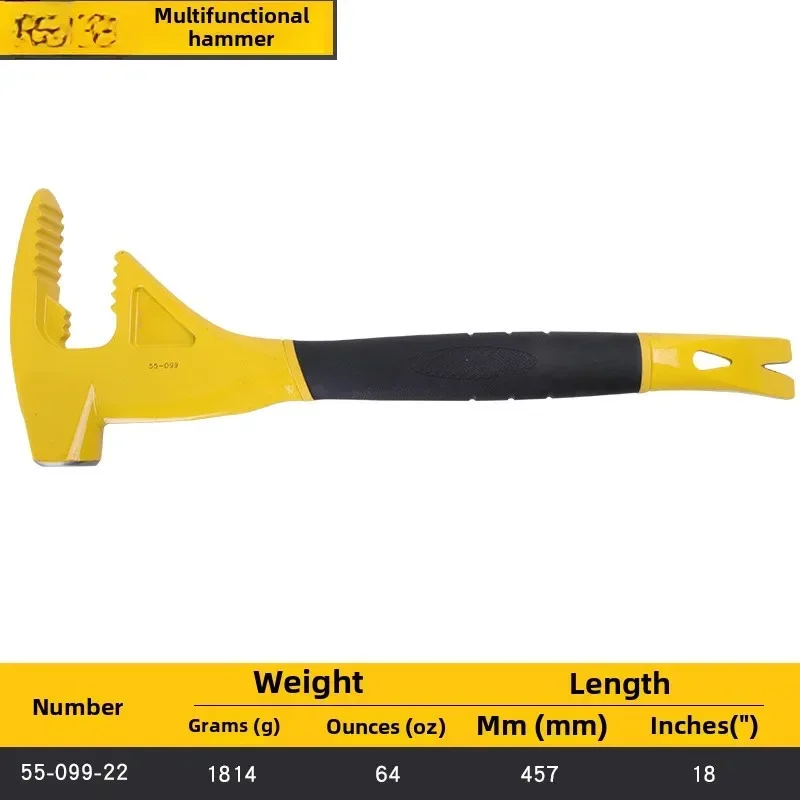 Multifunctional hammer 55-099-22 Hammer Crowbar Nail lifter Four uses 6