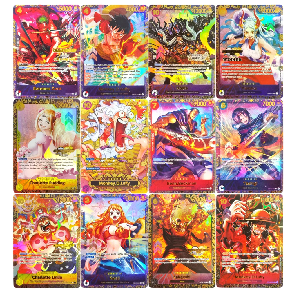 Proxy One Piece Karte Englische Meisterschaft Champion 24-27 Preis-Karte Hancock Luffy Nami Zoro ACE Sammel-Spiel Anime-Karte