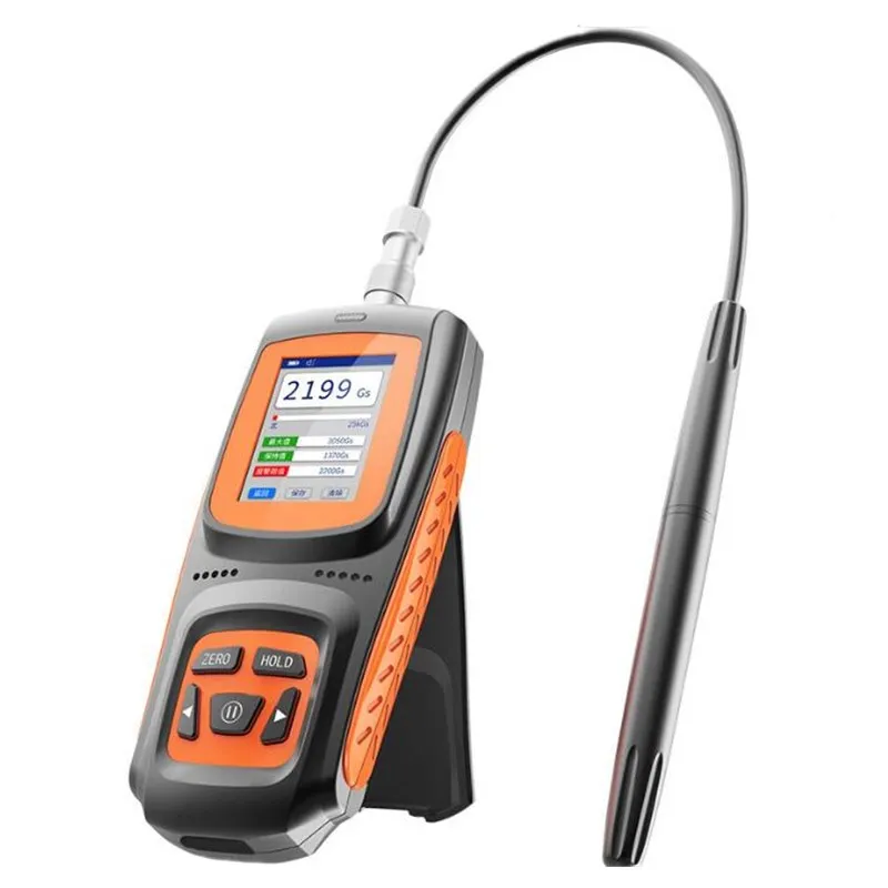 High Precision Gauss Meter Tesla Meter Gaussmeter EMI Surface Magnetic Field Tester with Axial Probe 0-2500mT 5% Accuracy