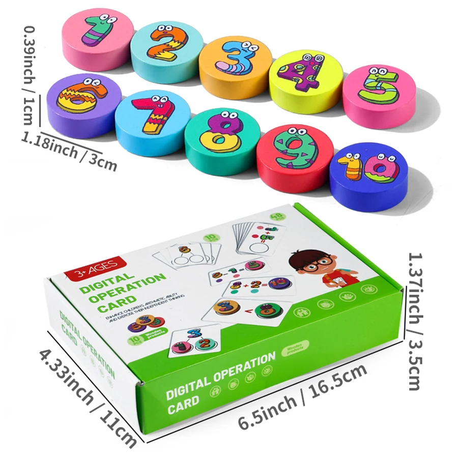 Outils d'apprentissage précoce des mathématiques pour enfants: reconnaissance des nombres et pratique des compétences mathématiques de base, jouets éducatifs pour enfants