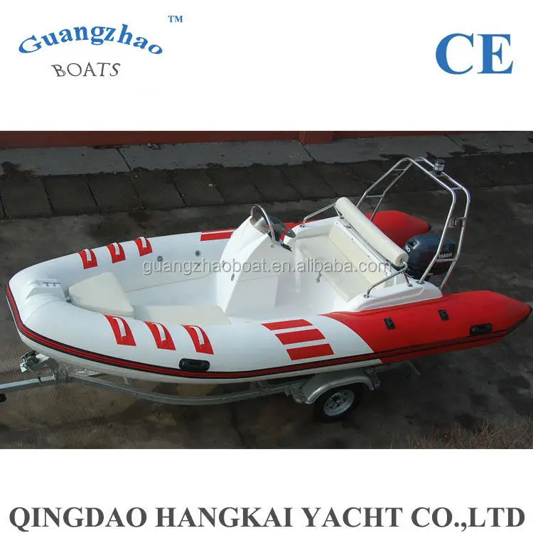 تصميم الأزياء حار بيع المياه الحرفية 16ft 4.8m قارب قابل للنفخ جامدة / قارب المحيط القابل للنفخ