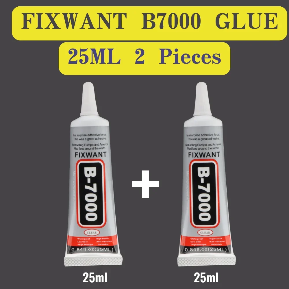 Klarer B-7000 und schwarzer T-7000-Klebstoff, 15 ml/50 ml/110 ml, Schmuckhandwerk, wasserfester, schnell trocknender Harzkleber, Handy-Bildschirm-Reparaturkleber